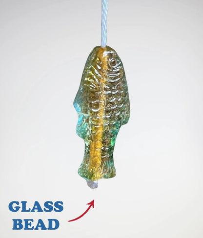 Embroidered Fisherman Hat with Pull-Up Glass Fish