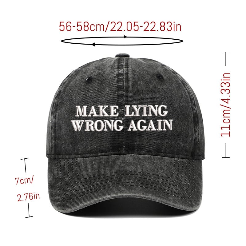 Make Lying Wrong Again Hat