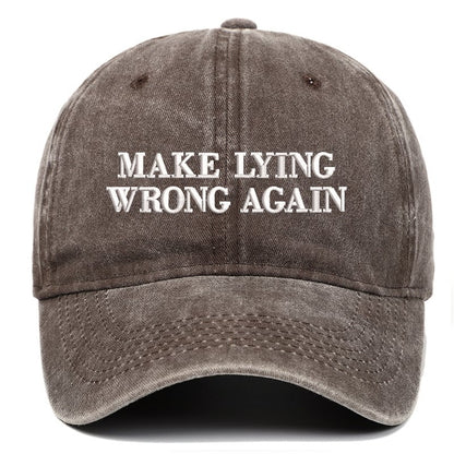Make Lying Wrong Again Hat