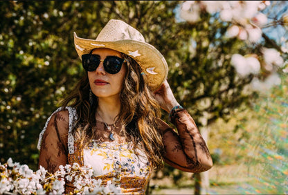 🏆Flash Sale⚡ 50K+ SOLD! Almost Gone-💥🔥Suncatcher Cowgirl Straw Prism Hat