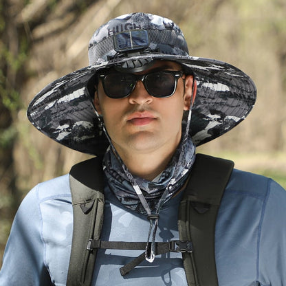 🔥Father's Day Sale 49% OFF - Wide Brim Solar Fan Outdoor Fishing Hat-Solar & USB Charging